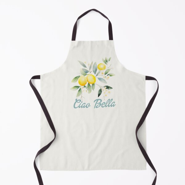 Item preview, Ciao Bella Italian text and Watercolor lemons lemon tree flowers and leaves designed and sold by EmeraldeaArt.