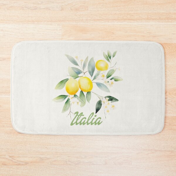 Item preview,  Italia text and Watercolor lemons lemon tree flowers and leaves  designed and sold by EmeraldeaArt.