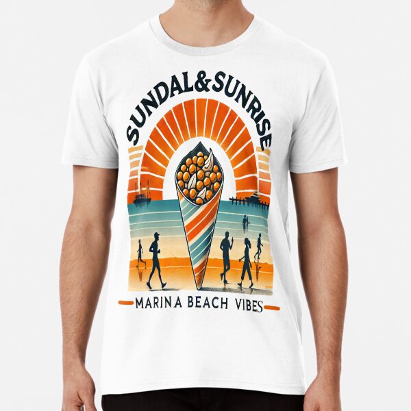 Aperçu de l'œuvre Ambiance Marina Beach - CHENNAI créée et vendue par Globalcitytees.