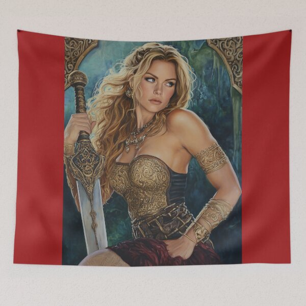 Item preview, Fierce Valkyrie: The Warrior Goddess of the North designed and sold by ArtVibeCo.