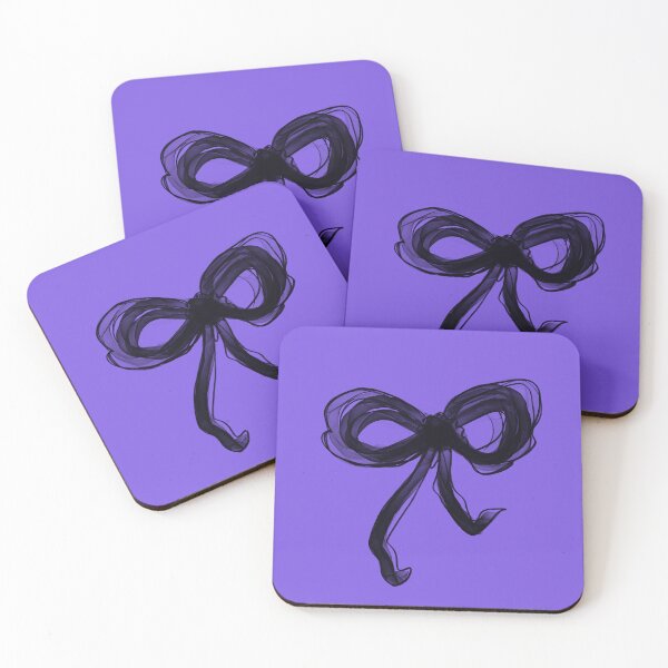 Item preview, Black bow on purple background designed and sold by MKTplaceDesign.