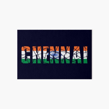 Aperçu de l'œuvre CHENNAI - DRAPEAU INDIEN créée et vendue par Globalcitytees.