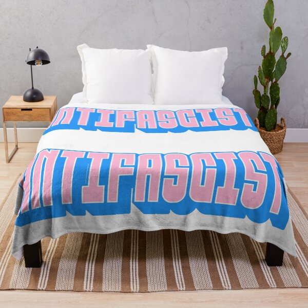 Item preview, Antifascista trans flag designed and sold by PeriwinkleStone.