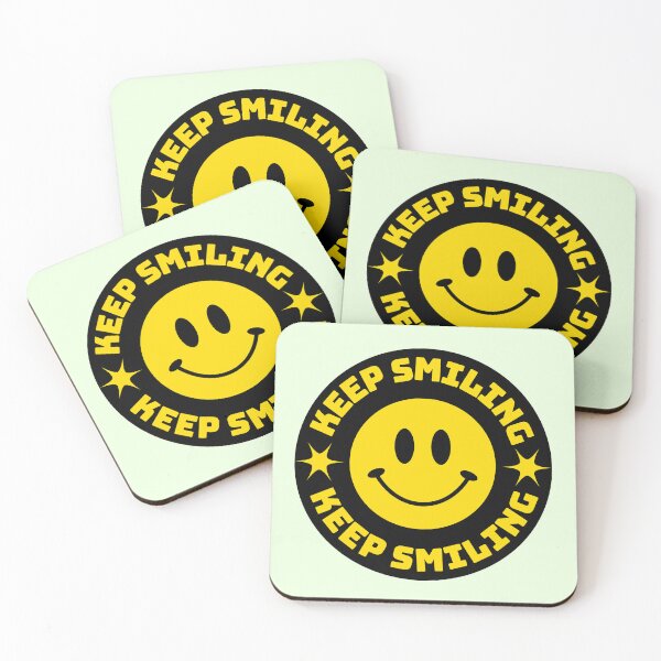 Item preview, Happy Smiling Face Keep Smiling Quote designed and sold by 2ndSketch.