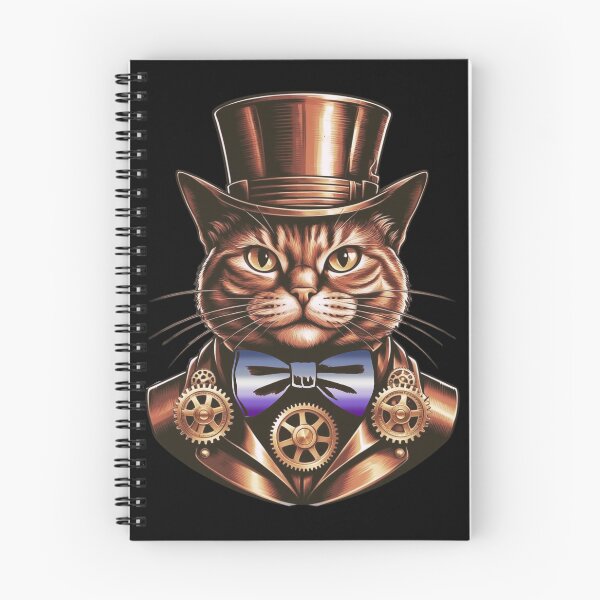 Item preview, Steampunk Cat with Butch Flag Bow Tie – Butch Pride Art Design designed and sold by Travelslightly.