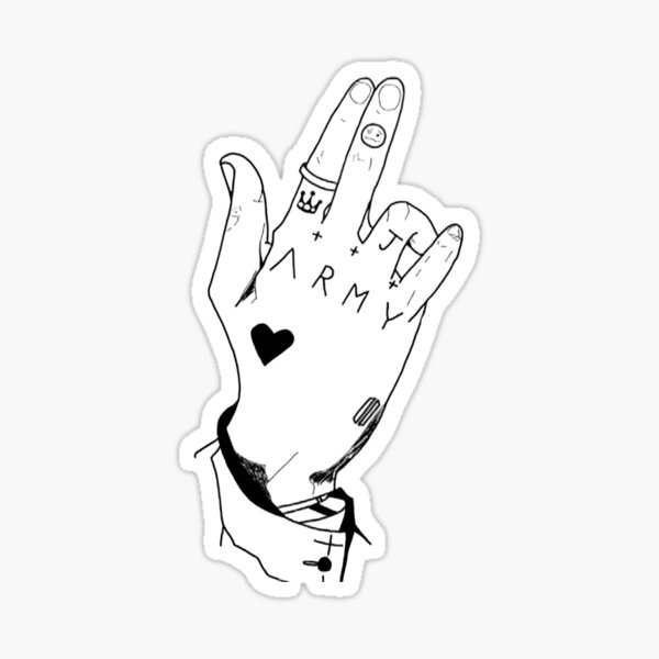 Artikel-Vorschau von Jeon Jungkook Tattoo Hand, designt und verkauft von SSmoon7.