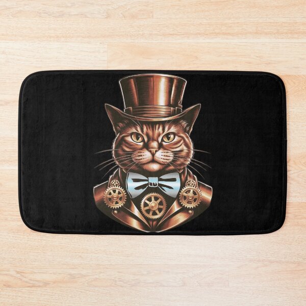 Item preview, Steampunk Cat with Demiboy Flag Bow Tie – Demiboy Pride Art Design designed and sold by Travelslightly.