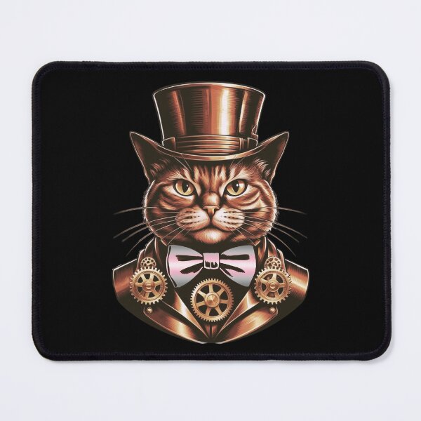 Item preview, Steampunk Cat with Demigirl Flag Bow Tie – Demigirl Pride Art Design designed and sold by Travelslightly.