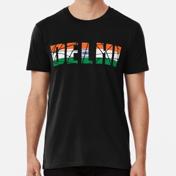 Aperçu de l'œuvre DELHI – DRAPEAU INDIEN créée et vendue par Globalcitytees.