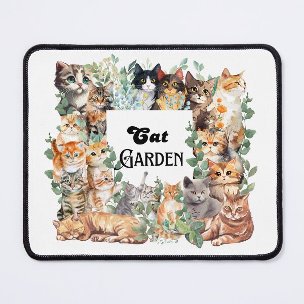 Item preview, Cat mothers, compilation of watercolor cats with vegetation and flowers designed and sold by neferet store.