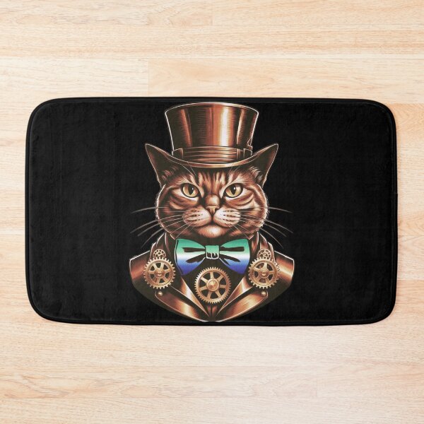 Item preview, Steampunk Cat with Gay MLM Flag Bow Tie – MLM Pride Art Design designed and sold by Travelslightly.