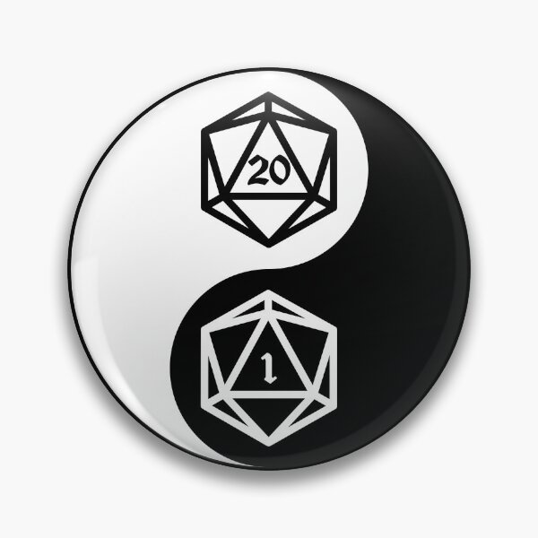 Item preview, D20 Yin and Yang designed and sold by DM-VectorArt.