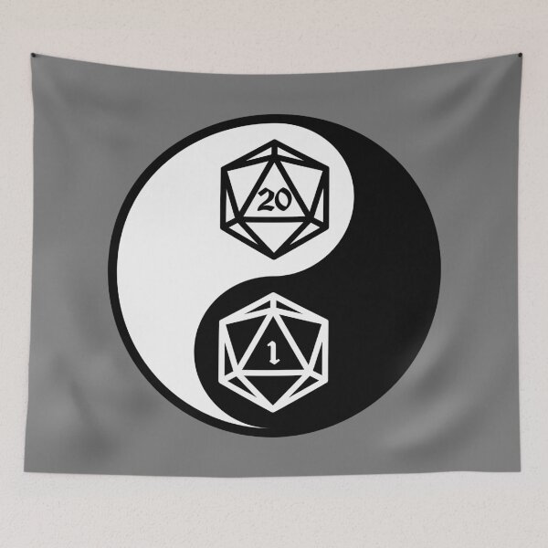 Item preview, D20 Yin and Yang designed and sold by DM-VectorArt.