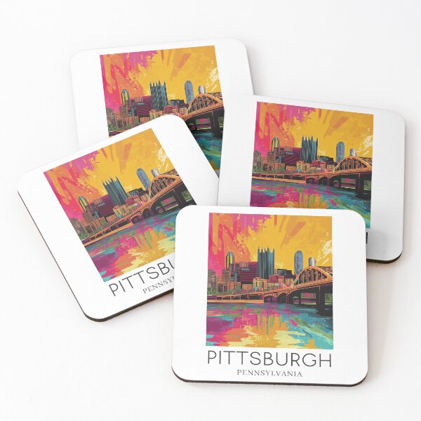 Artikelvorschau, Ein Pop-Art-Reisedruck von Pittsburgh – Pennsylvania entworfen und verkauft von StudioRedKoala.
