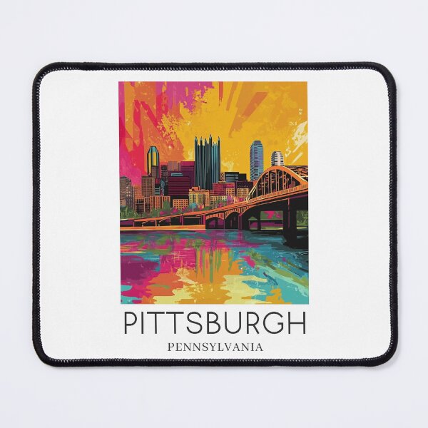 Item preview, A Pop Art Travel Print of Pittsburgh - Pennsylvania  designed and sold by StudioRedKoala.