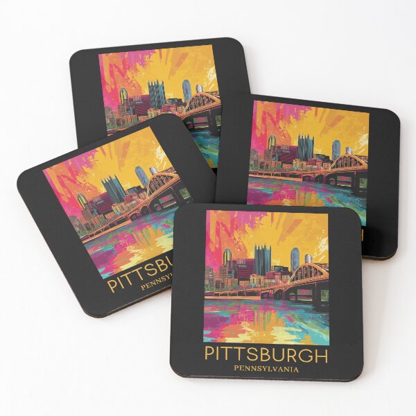 Artikelvorschau, Ein Pop-Art-Reisedruck von Pittsburgh – Pennsylvania entworfen und verkauft von StudioRedKoala.