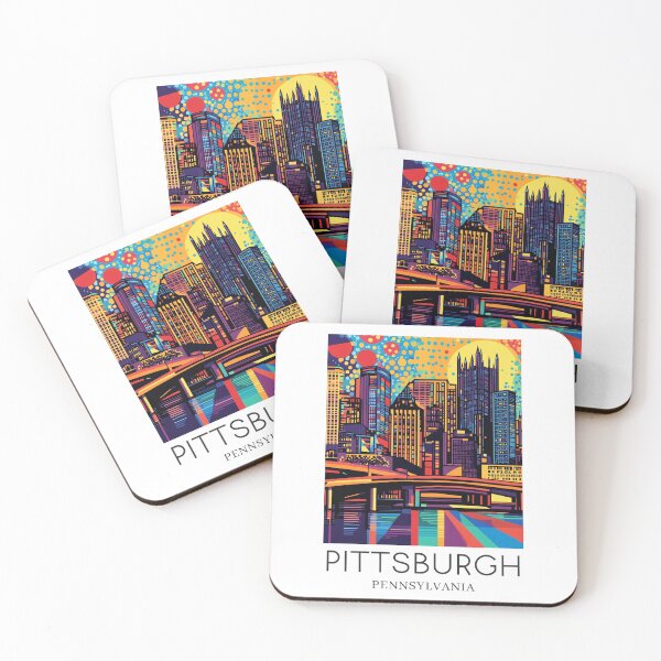 Artikelvorschau, Ein Pop-Art-Reisedruck von Pittsburgh – Pennsylvania entworfen und verkauft von StudioRedKoala.