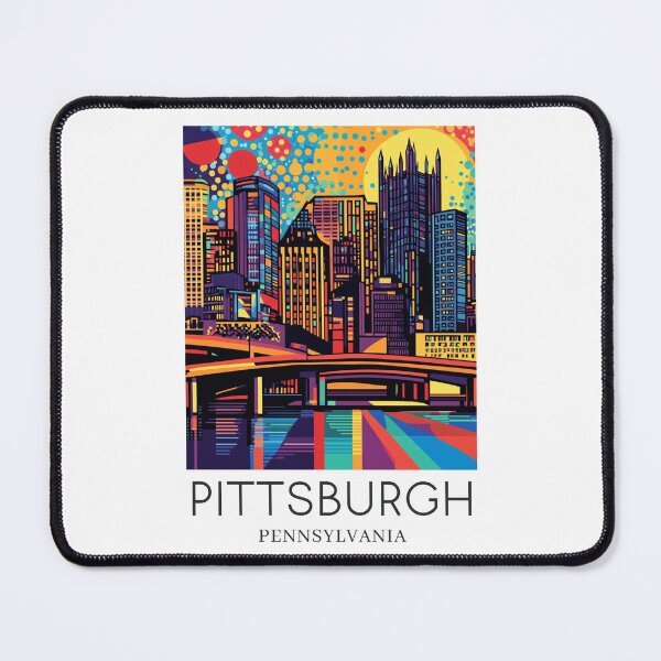 Item preview, A Pop Art Travel Print of Pittsburgh - Pennsylvania  designed and sold by StudioRedKoala.