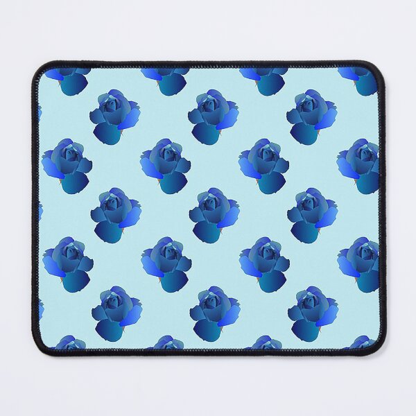 Item preview, Dark blue roses against a light blue background. designed and sold by claireseyeview.