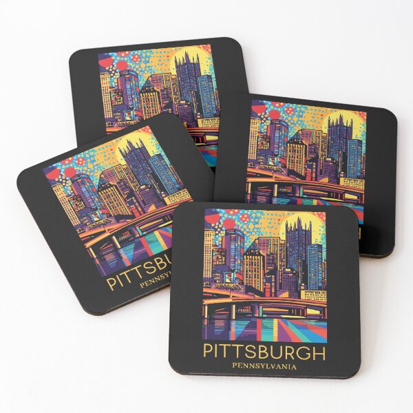 Artikelvorschau, Ein Pop-Art-Reisedruck von Pittsburgh – Pennsylvania entworfen und verkauft von StudioRedKoala.
