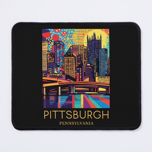 Item preview, A Pop Art Travel Print of Pittsburgh - Pennsylvania  designed and sold by StudioRedKoala.