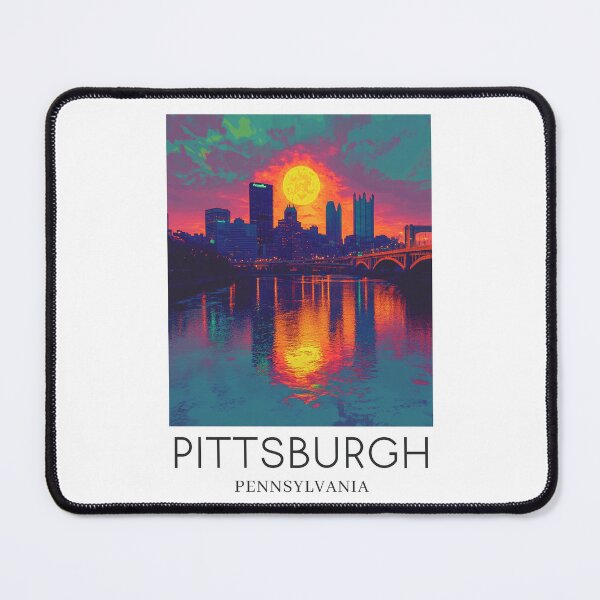 Item preview, A Pop Art Travel Print of Pittsburgh - Pennsylvania  designed and sold by StudioRedKoala.