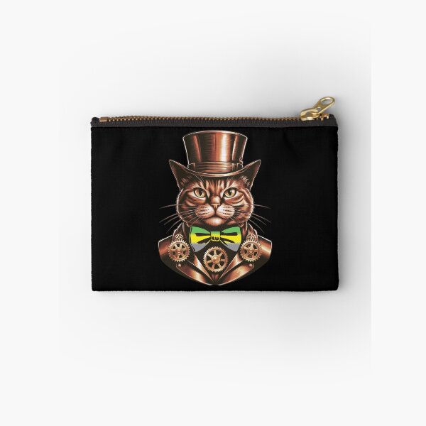 Item preview, Steampunk Cat with Lithromantic Flag Bow Tie – Lithromantic Pride Art Design designed and sold by Travelslightly.