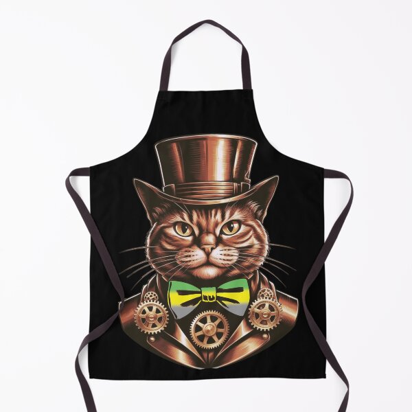 Item preview, Steampunk Cat with Lithromantic Flag Bow Tie – Lithromantic Pride Art Design designed and sold by Travelslightly.
