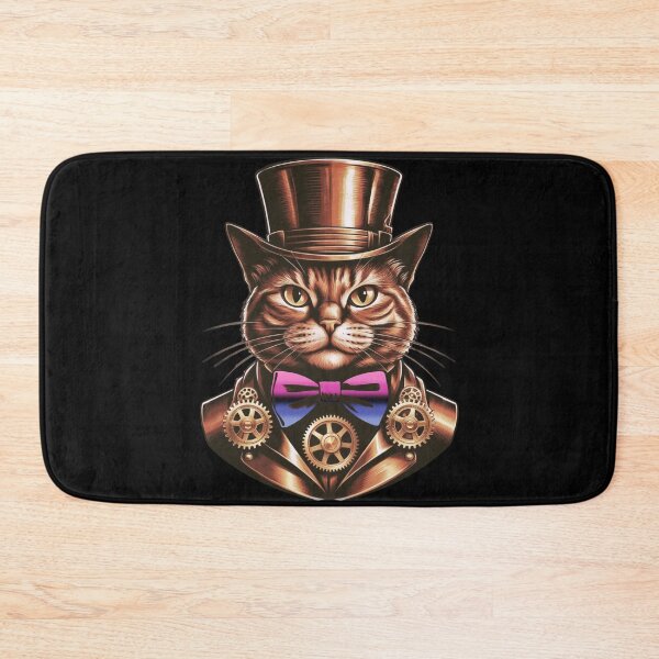 Item preview, Steampunk Cat with Omnisexual Flag Bow Tie – Omnisexual Pride Art Design designed and sold by Travelslightly.