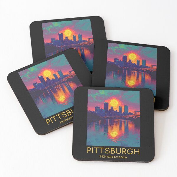 Artikelvorschau, Ein Pop-Art-Reisedruck von Pittsburgh – Pennsylvania entworfen und verkauft von StudioRedKoala.