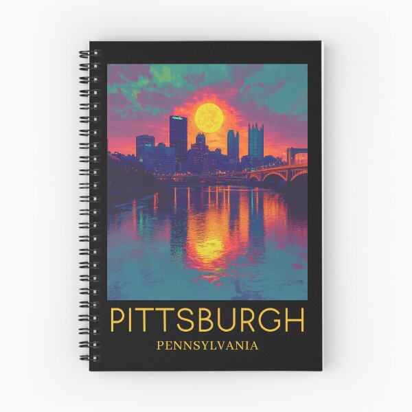 Item preview, A Pop Art Travel Print of Pittsburgh - Pennsylvania  designed and sold by StudioRedKoala.