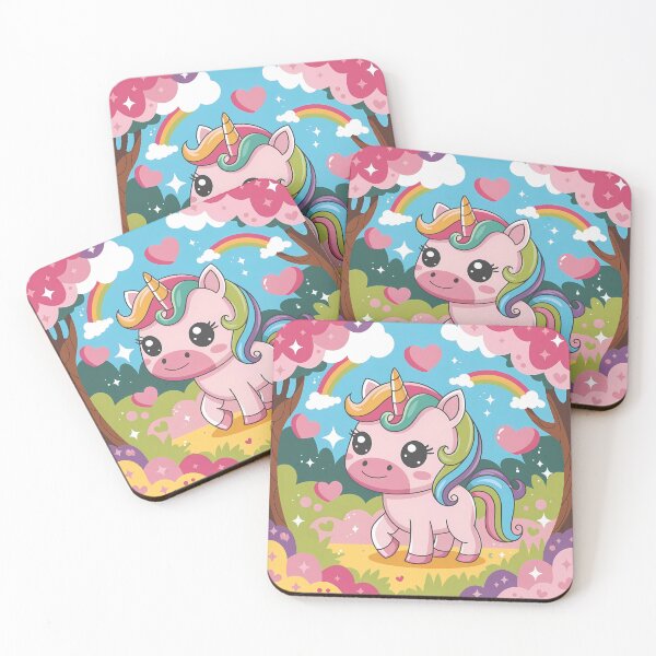Item preview, Unicorn Art Themed Kawaii Wallpaper Design Cute Background designed and sold by ART ATTACK ZONE.