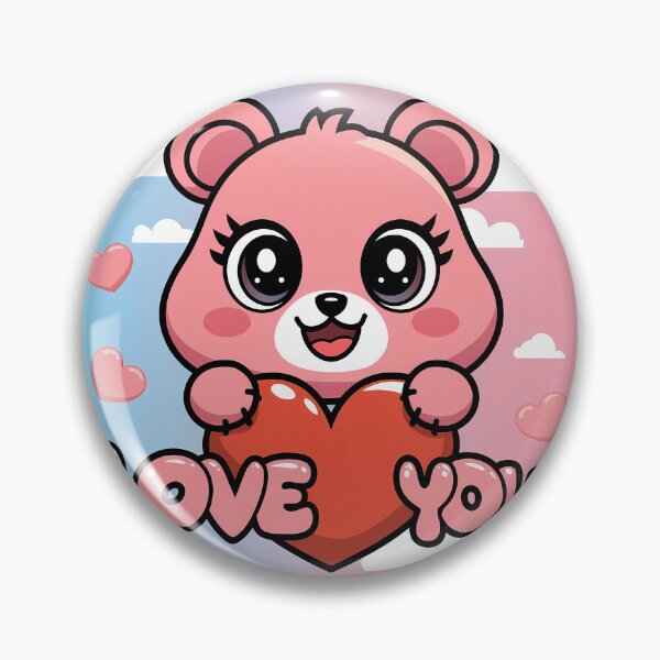 Item preview, Love You Themed Kawaii Wallpaper Design Cute Background designed and sold by ART ATTACK ZONE.
