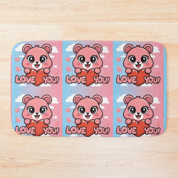 Item preview, Love You Themed Kawaii Wallpaper Design Cute Background designed and sold by ART ATTACK ZONE.
