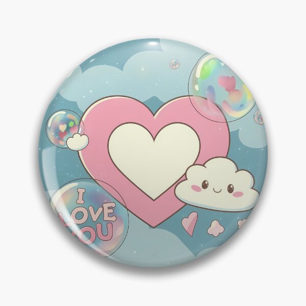 Item preview, I love You Kawaii Wallpaper Design Cute Background designed and sold by ART ATTACK ZONE.