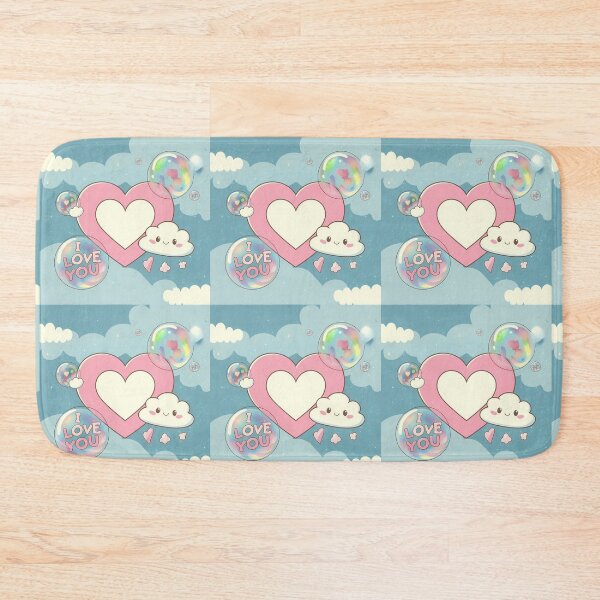 Item preview, I love You Kawaii Wallpaper Design Cute Background designed and sold by ART ATTACK ZONE.