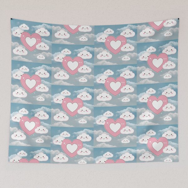 Item preview, Love Art Themed Kawaii Wallpaper Design Cute Background designed and sold by ART ATTACK ZONE.