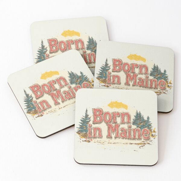 Item preview, Born in Maine Summer Forest Sunrise designed and sold by OriginalBeerCat.