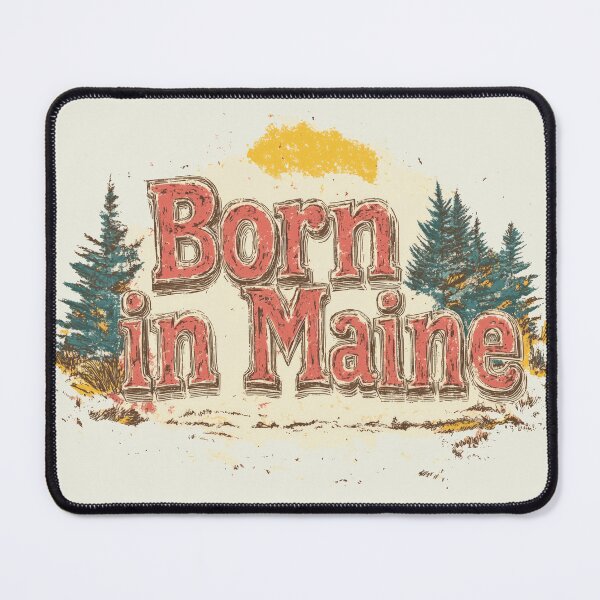 Item preview, Born in Maine Summer Forest Sunrise designed and sold by OriginalBeerCat.