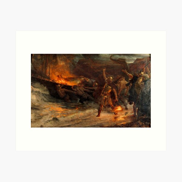 Item preview, Funeral of a Viking - Frank Dicksee designed and sold by forgottenbeauty.