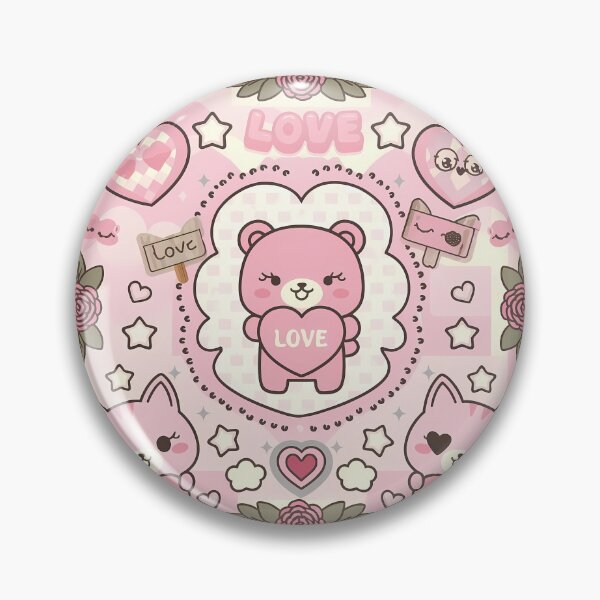 Item preview, Hello Love Pink Kawaii Rose Design Cute Background designed and sold by ART ATTACK ZONE.
