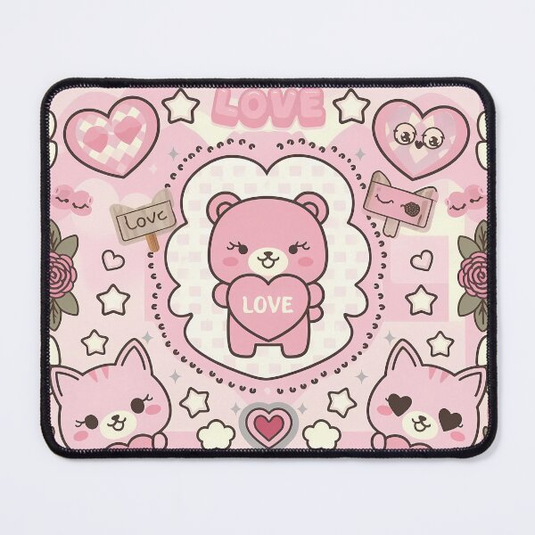 Item preview, Hello Love Pink Kawaii Rose Design Cute Background designed and sold by ART ATTACK ZONE.