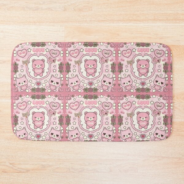 Item preview, Hello Love Pink Kawaii Rose Design Cute Background designed and sold by ART ATTACK ZONE.