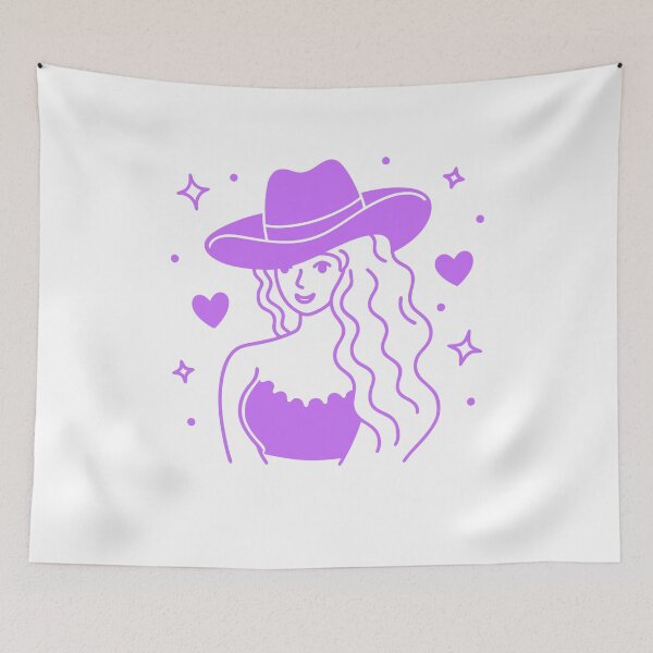 Item preview, Retro Cowgirl Hat Design – In Music We Trust designed and sold by Timegraf.