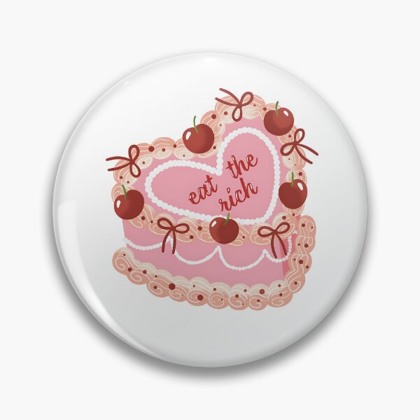 Item preview, Eat The Rich Anti Billionaire Broligarchy Coquette Cake designed and sold by LeChocoholic.