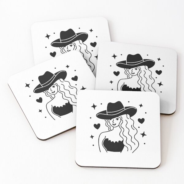 Item preview, Retro Cowgirl Hat Design – In Music We Trust designed and sold by Timegraf.
