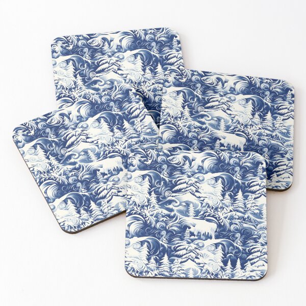 Item preview, Blue Winter Polar Vortex Forest designed and sold by Boddicca.