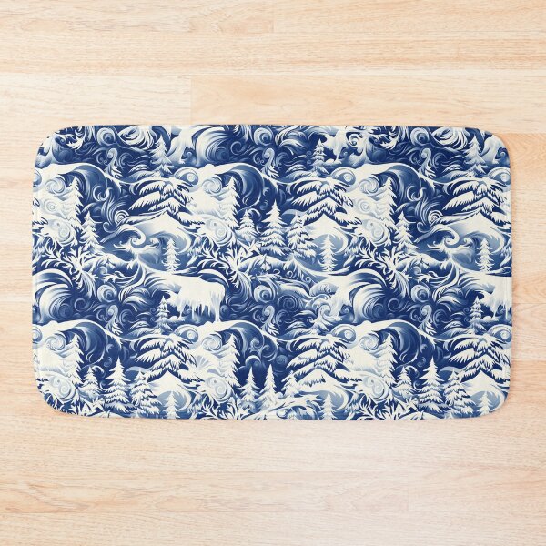 Item preview, Blue Winter Polar Vortex Forest designed and sold by Boddicca.