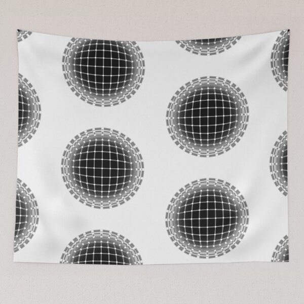 Item preview, Wireframe Optical Illusion (White Dot Grid) designed and sold by musashinodai.