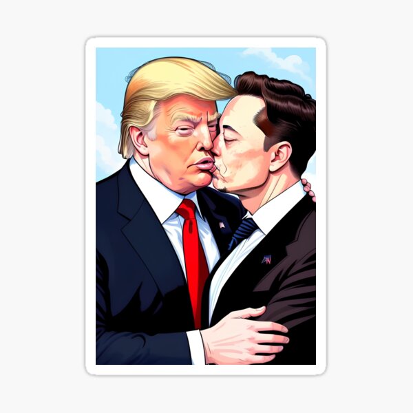 Vista previa del artículo con la obra «El amor verdadero lo puede todo - Trump y Elon ❤️», diseñado y vendido por iwanttowearthat.
